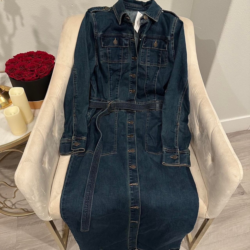new york and company midi denim dress